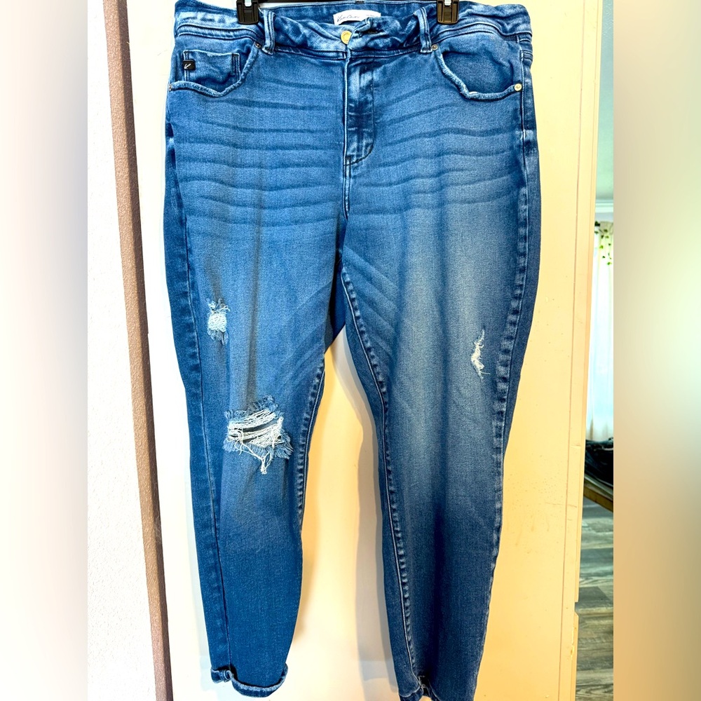 Blue Distressed Women's Jeans
